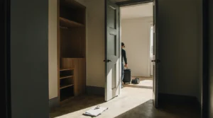 final room check before moving