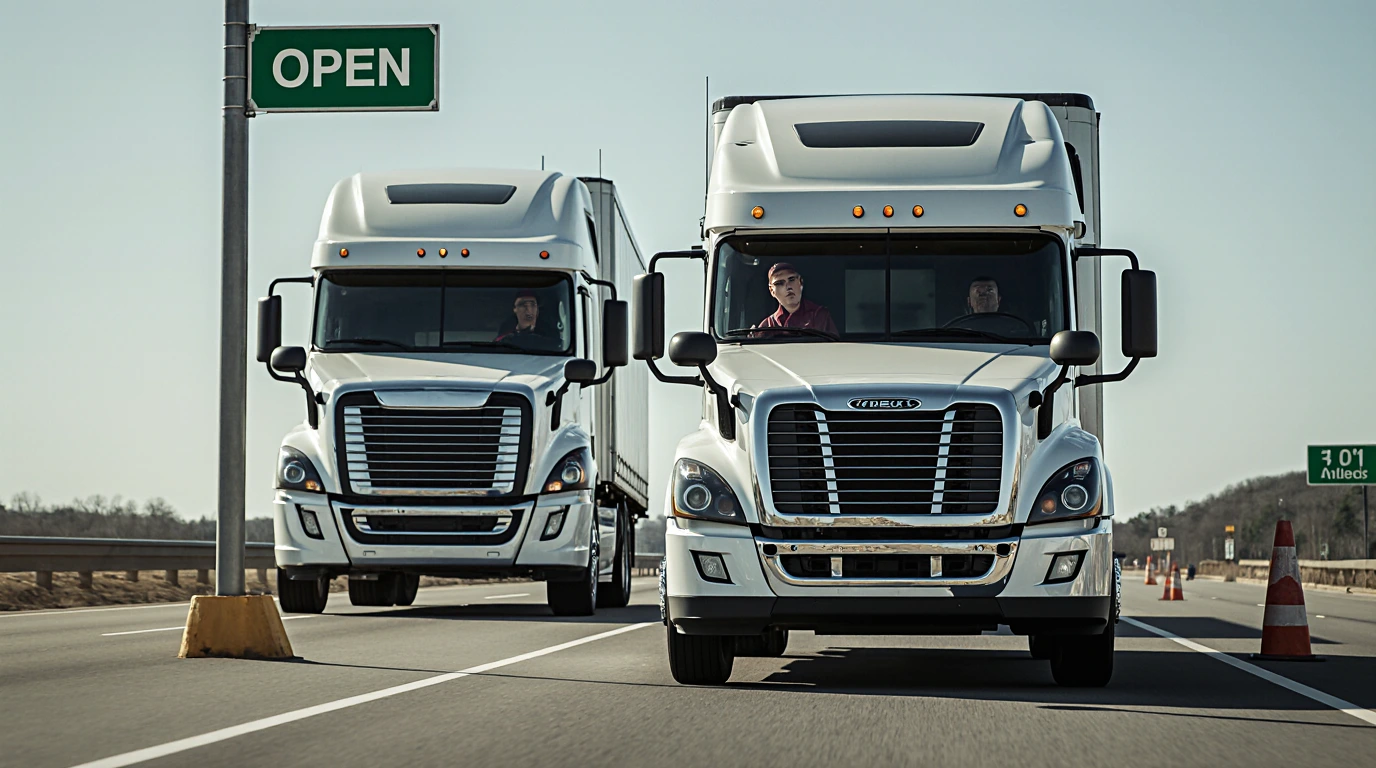 weigh stations moving truck