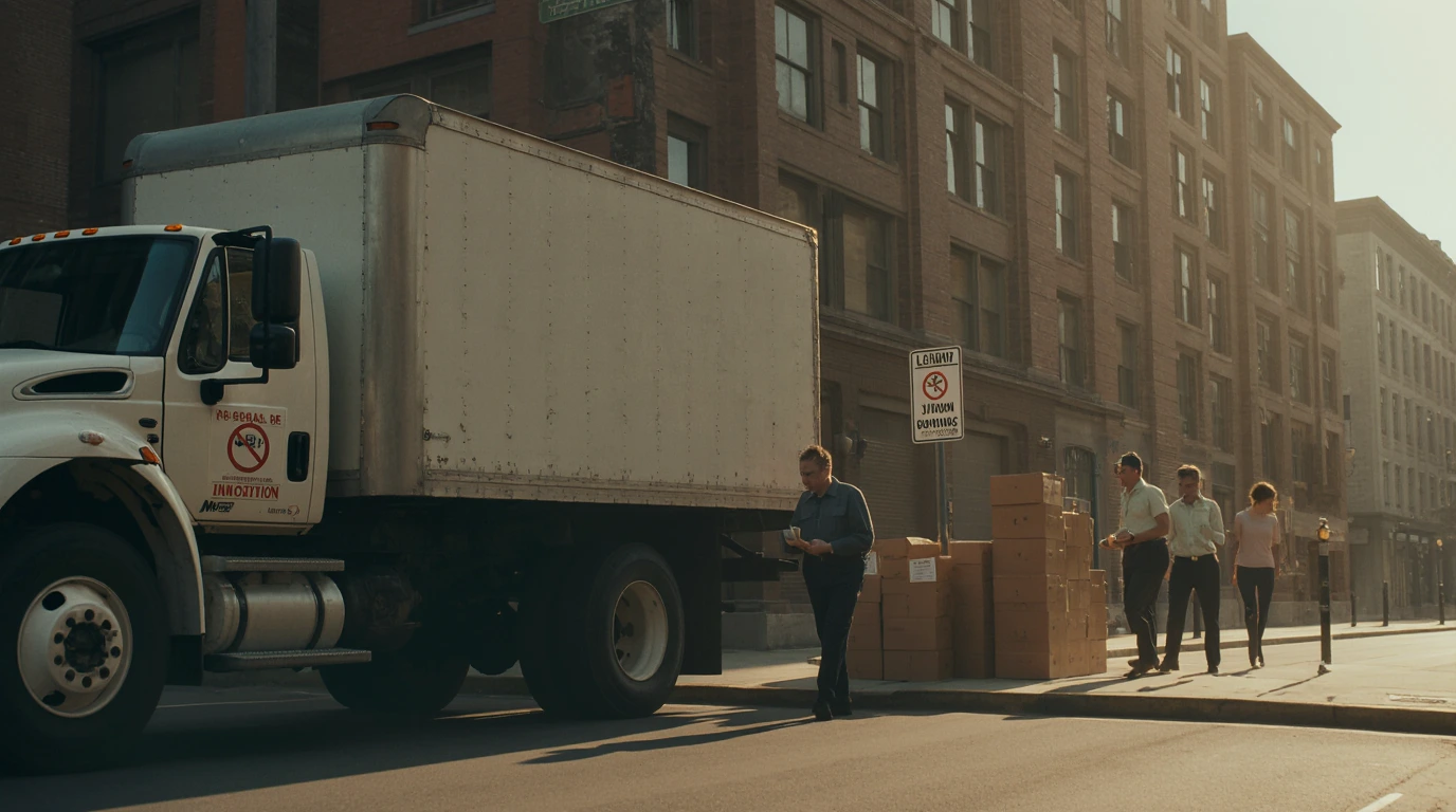 moving truck parking