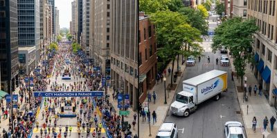 moving during parade