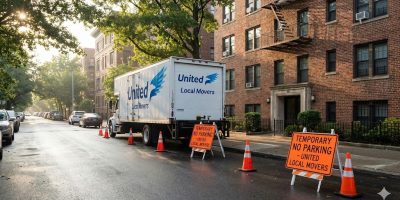 temporary no-parking signs